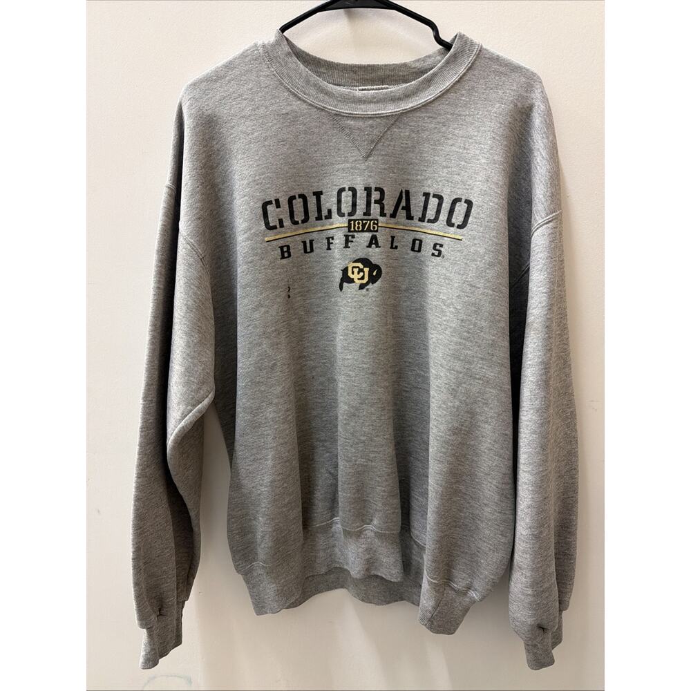Vintage M. J. Soffe Colorado Buffaloes Crewneck Sweatshirt Men's L Gray